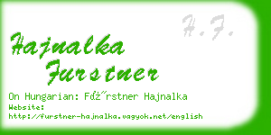 hajnalka furstner business card